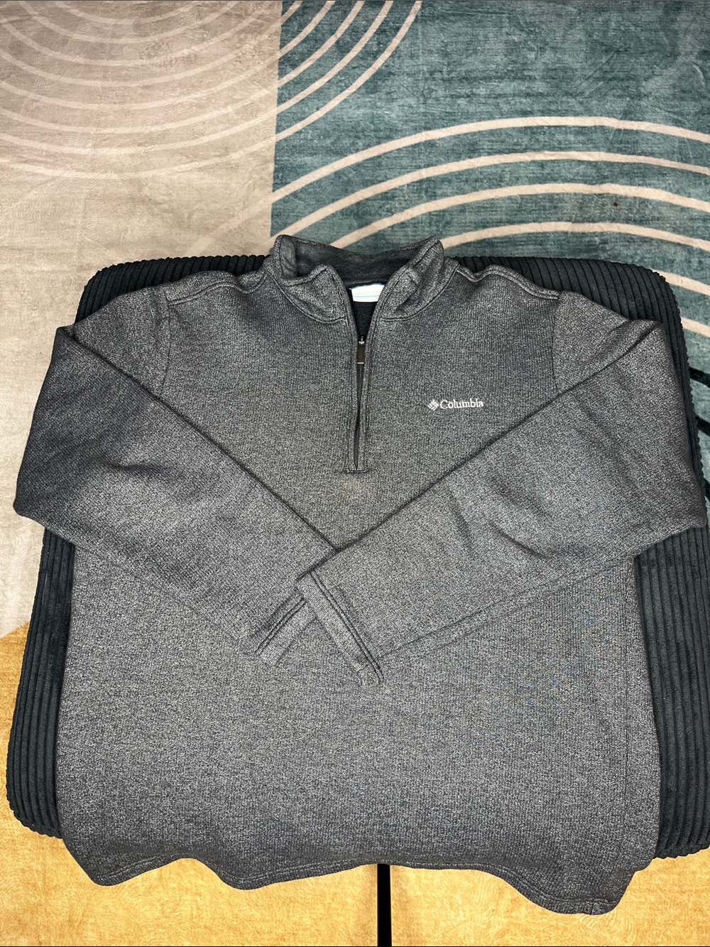 Columbia Men's Charcoal Gray Half-Zip Pullover